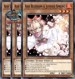 Yugioh! 3x Ash Blossom & Joyous Spring L5DD-ENY17 Common 1st Ed NM - Image 1