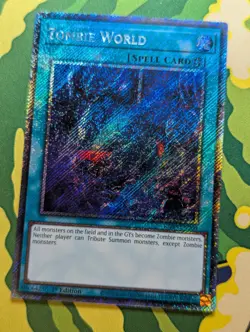 Zombie World RA03-EN205 Platinum Secret Rare 1st Edition YuGiOh TCG Card - Image 1