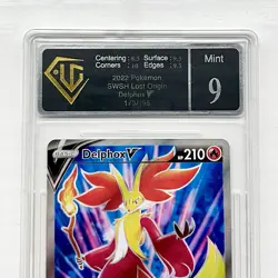 Pokemon Delphox V 173/196 Graded Trading Card 9 Slab TCG Holo Foil Full Art SWSH - Image 4