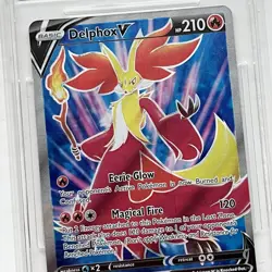 Pokemon Delphox V 173/196 Graded Trading Card 9 Slab TCG Holo Foil Full Art SWSH - Image 5