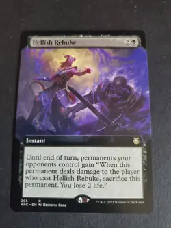 Hellish Rebuke - Extended Art - Adventures in the Forgotten Realm NM MTG AFR - Image 1