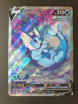Vaporeon V SWSH181 Black Star PROMO Premium Collection Pokemon | PLAYED - Image 1