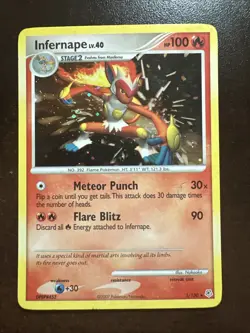 Infernape 5/130 Holo Rare DMG Pokemon TCG Diamond & Pearl - Image 1
