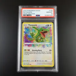 PSA 10 Rayquaza 138/185 Pokemon Vivid Voltage Amazing Rare Holo Graded Card - Image 1