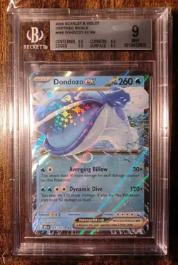 2025 Pokemon Dondozo EX BGS 9 MINT 66/182 Destined Rivals PSA - Image 1