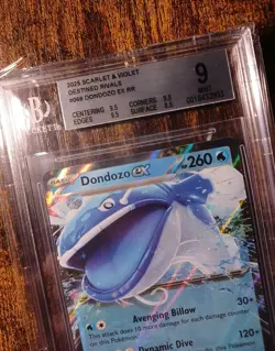 2025 Pokemon Dondozo EX BGS 9 MINT 66/182 Destined Rivals PSA - Image 2