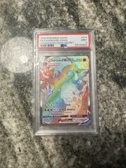 Pokemon TCG Charizard VMAX Champions Path Holo Card 074/073 Secret Rare PSA 9 - Image 1