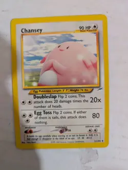Pokemon TCG Neo Destiny Unlimited Chansey 31/105 Near Mint - Image 1