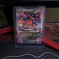2016 Pokemon Mega M Garchomp EX Holo Black Star Promo Rare XY168 MP - Image 1