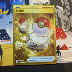 Switch Gold Secret Rare NM 206/165 Scarlet & Violet 151 Pokemon Card - Image 1