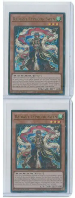2x Yugioh! Radiant Typhoon Swen DOOD-EN014 Ultra Rare 1st Ed NM LOT - Image 1