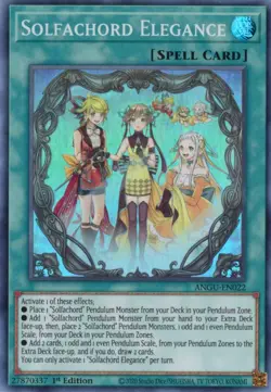 Yu-Gi-Oh! Solfachord Elegance 1st Ed. ANGU-EN022 Super Rare NM/LP x1 - Image 1