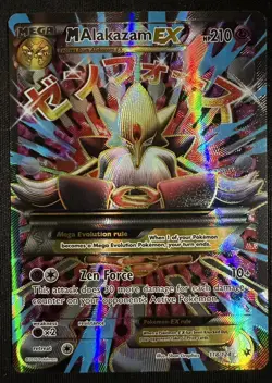 Pokemon Mega M Alakazam EX Full Art Holo Card 118/124 XY Fates Collide - Image 1