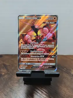 Buzzwole GX 104/111 Crimson Invasion NM Full Art Ultra Rare Pokemon Card - Image 1