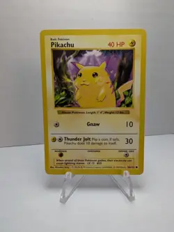 Pikachu 1999 Base Set 58/102 Light Played LP Vintage Yellow Cheeks Pokemon Card - Image 1