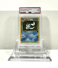 VAPOREON HOLO - 12/64 POKEMON CARD 1999 JUNGLE UNLIMITED- FRESH SLAB PSA 9 MINT - Image 1