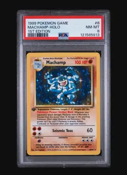 MACHAMP 1ST EDITION 8/102 - POKEMON CARD 1999 BASE SET -FRESH SLAB PSA 8 NM MINT - Image 2