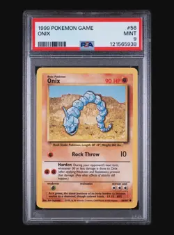 ONIX 56/102 - BASE SET 1999 POKEMON CARD - FRESH SLAB - PSA 9 MINT - Image 2