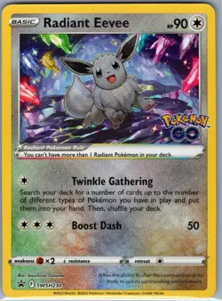 Radiant Eevee SWSH230 Holo Sword & Shield Promo Cards - Pokemon Card - NM - Image 1
