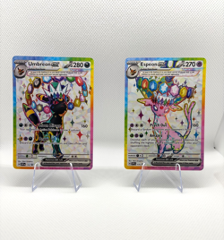 UMBREON AND ESPEON EX PRISMATIC EVOLUTIONS 175 & 176 PROMO CARDS - Image 1