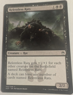 Relentless Rats Masters 25 Regular Near Mint, Magic the Gathering - Image 1