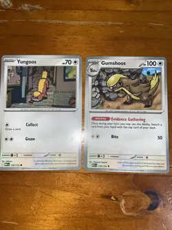 Pokemon TCG Yungoos Gumshoos Mega Evolutions MEG 109/132 110/132 2025 NM - Image 1