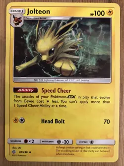Jolteon - 70/236 - Uncommon NM, English Pokemon Cosmic Eclipse - Image 1