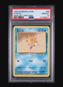 STARYU 65/102 - BASE SET 1999-2000 POKEMON FRESH SLAB POP 113 PSA 10 GEM MINT 💎 - Image 2