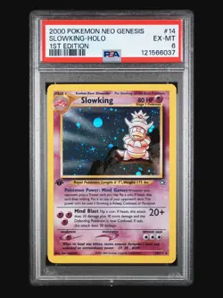 SLOWKING HOLO 14/82 - NEO GENISIS POKEMON - FRESH SLAB PSA 6 EXCELLENT - MINT - Image 2
