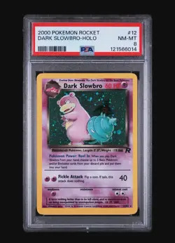 DARK SLOWBRO HOLO 12/82 - TEAM ROCKET POKEMON - FRESH SLAB PSA 8 NM - MINT - Image 2