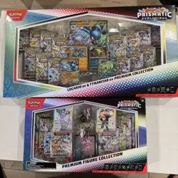 Pokemon TCG PRISMATIC EVOLUTIONS Premium Figure Collection Box And Mega Lucario! - Image 1