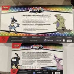 Pokemon TCG PRISMATIC EVOLUTIONS Premium Figure Collection Box And Mega Lucario! - Image 2