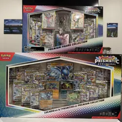 Pokemon TCG PRISMATIC EVOLUTIONS Premium Figure Collection Box And Mega Lucario! - Image 3