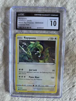 Rayquaza SWSH029 Cosmos Holo Black Star Promo Pokemon TCG CGC Mint 10 - Image 1