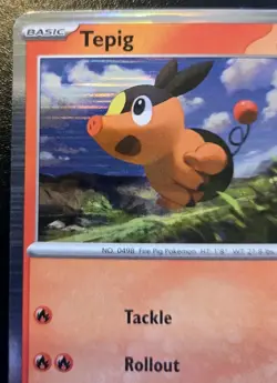 Tepig 011/086 Holo Common Promo Scarlet & Violet: White Flare Pokemon TCG - Image 2