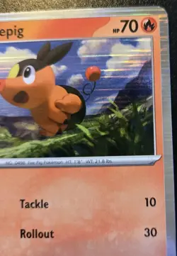 Tepig 011/086 Holo Common Promo Scarlet & Violet: White Flare Pokemon TCG - Image 3