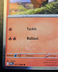 Tepig 011/086 Holo Common Promo Scarlet & Violet: White Flare Pokemon TCG - Image 4