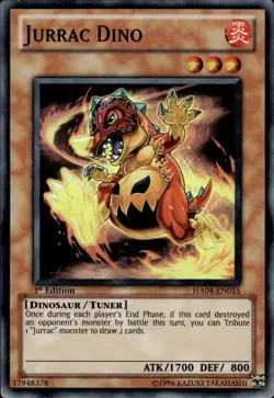 Jurrac Dino - Super Rare 1st Edition HA04-EN015 - LP - YuGiOh - Image 1