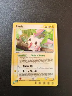 Plusle 8/97 - EX Dragon - Holo Rare Pokemon TCG Card Vintage 2003 LP - Image 1