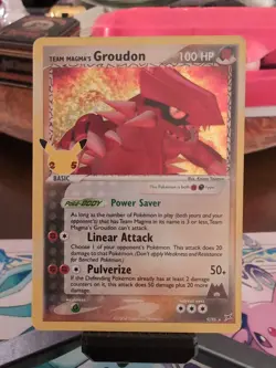 Team Magma's Groudon 9/95 Celebrations HOLO BLEED ERROR Pokemon Card TCG 2021 NM - Image 1
