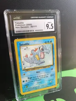Totodile 80/111 Neo Genesis Common Pokemon Trading Card CGC 9.5 Mint+ - POP 10🔥 - Image 4