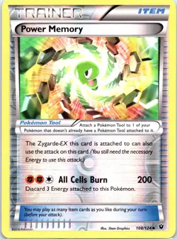 Pokemon Card Power Memory Fates Collide Reverse Holo 108/124 Near Mint - Image 1