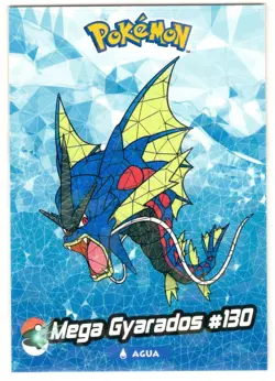 CRYSTAL CARD COLLECTION * MEGA GYARADOS #130 - GENGAR BACK- RARE CARD* POKEMON* - Image 1