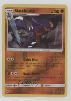 Garchomp Reverse Foil Pokemon Sun & Moon Forbidden Light #62 - Image 1