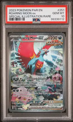 2023 POKEMON PAR EN-PARADOX RIFT #251 ROARING MOON EX PSA 10 - Image 1