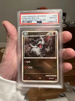 PSA 10 Donphan Reverse Holo Japanese HeartGold 045/070 Pokemon 2009 LOW POP - Image 1
