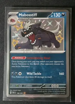 Mabosstiff - 188/091 - Paldean Fates - Pokemon TCG - NM - Shiny Holo Rare - Image 1