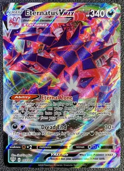 Pokemon TCG Eternatus VMAX #117/189 Darkness Ablaze Full Art Holo - Image 1