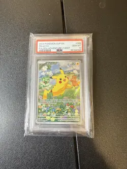 2024 POKEMON SVP EN-SV BLACK STAR PROMO PALDEA ADVENTURE CHEST PIKACHU PSA 10 - Image 1
