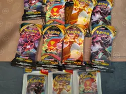 pokemon tcg sword and shield darkness ablaze lot of 14 booster packs - Image 3
